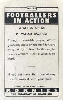 1951 Kornies Footballers in Action #49 James Walsh Back